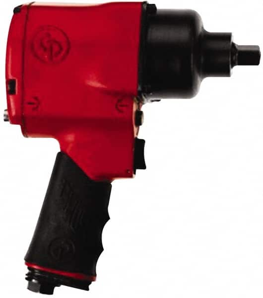 Chicago Pneumatic - 1/2" Drive, 6,400 RPM, 525 Ft/Lb Torque Impact Wrench - Pistol Grip Handle, 1,320 IPM, 25 CFM, 90 psi, 1/4" NPT Inlet - Exact Tooling