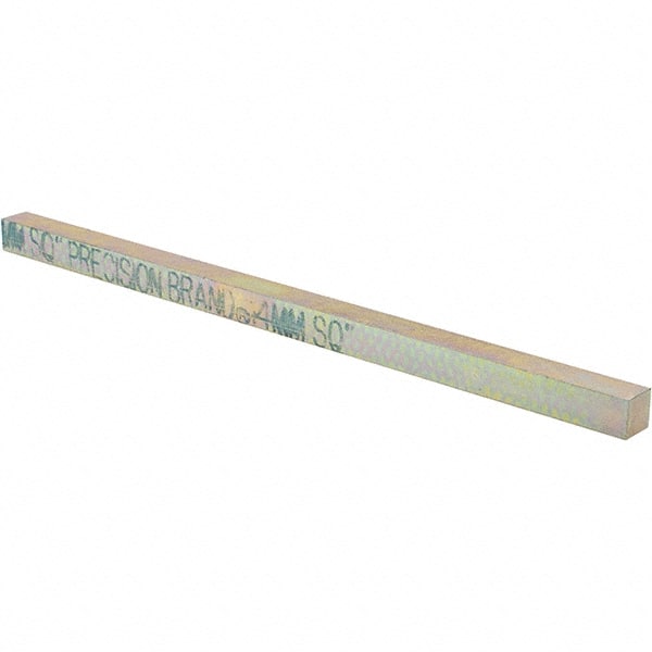 Precision Brand - 12" Long, Zinc Yellow Dichromate Key Stock - Oversized Key Stock - Exact Tooling