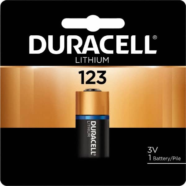 Duracell - Size 123A, Lithium, 6 Pack, Standard Battery - 3 Volts - Exact Tooling