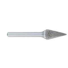 ‎SM-2 -6mm × 19mm LOC × 6mm Shank × 50mm OAL Pointed Cone Carbide Medium Tough Cut Burr - Exact Tooling