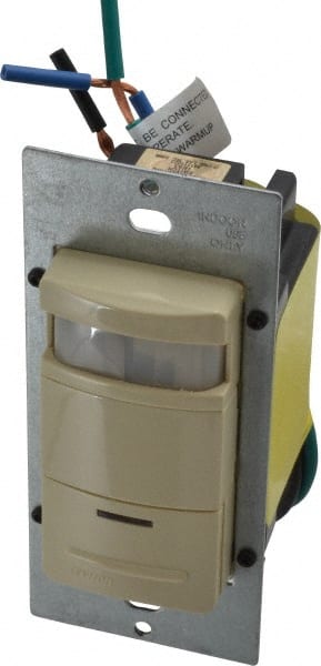 Leviton - 2,100 Square Ft. Coverage, Infrared Occupancy Sensor Wall Switch - 800 at 120 V Incandescent, 1,200 at 120 V and 2,700 at 277 V Fluorescent, 120 to 277 VAC, Ivory - Exact Tooling