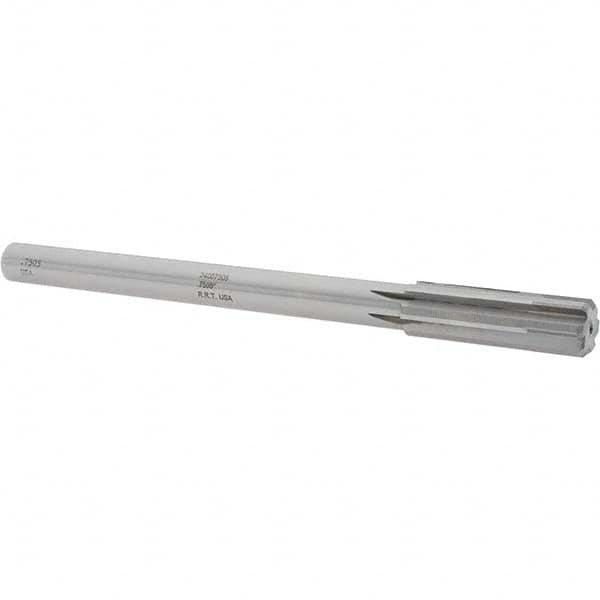 Made in USA - 0.7505" Carbide-Tipped 6 Flute Chucking Reamer - Exact Tooling