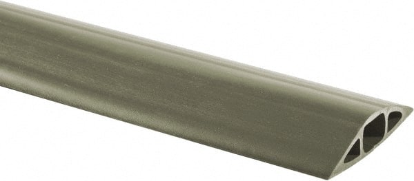 Hubbell Wiring Device-Kellems - 1 Channel, 25 Ft Long, 3/4" Max Compatible Cable Diam, Gray PVC On Floor Cable Cover - 3-1/4" Overall Width x 27.9mm Overall Height, 30.7mm Channel Width x 3/4" Channel Height - Exact Tooling
