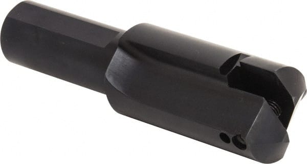 Allied Machine and Engineering - Series E, 2-1/2 to 3-3/8" Diam, 1-3/4" Diam Straight Shank, Straight Flute Spade Drill - 5-1/2" Max Depth, 6-1/16" Body Length, 9" OAL, Short Length - Exact Tooling