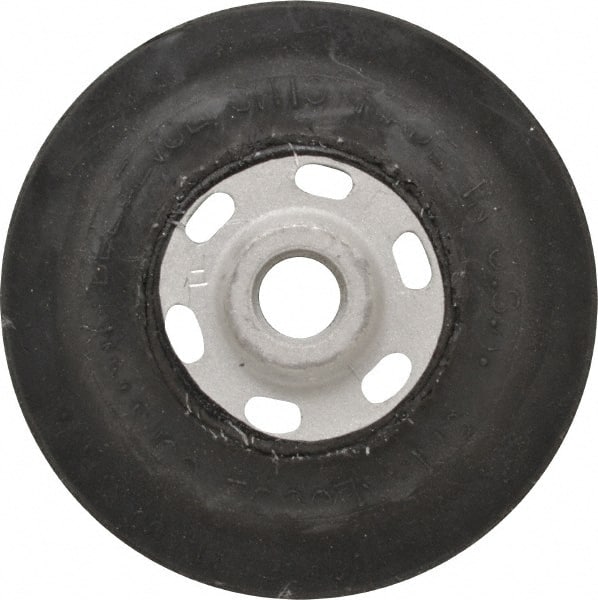 Made in USA - 4-1/2" Diam Disc Backing Smooth Backing Pad - 5/8" Shank Diam, Soft Density, 11,000 RPM - Exact Tooling