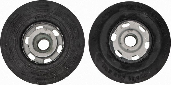 Made in USA - 4" Diam Disc Backing Smooth Backing Pad - Medium Density, 12,000 RPM - Exact Tooling