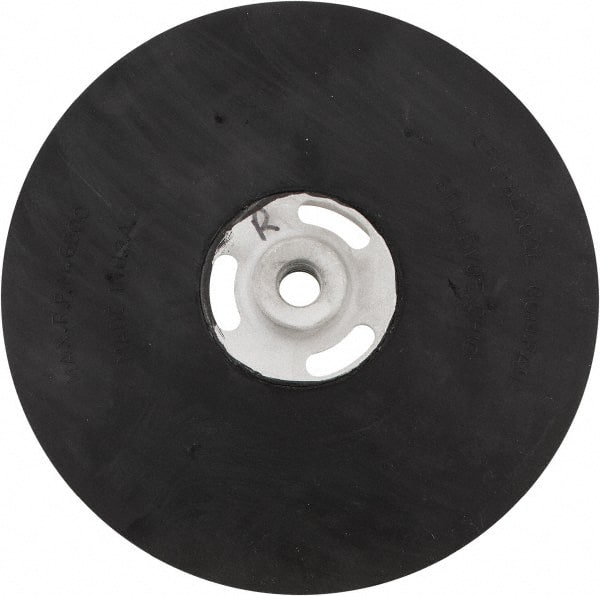 Made in USA - 9" Diam Locking Nut Disc Backing Pad - Medium Density, 6,500 RPM - Exact Tooling