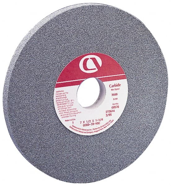 Grier Abrasives - 8" Diam x 1-1/4" Hole x 3/4" Thick, I Hardness, 60 Grit Surface Grinding Wheel - Exact Tooling