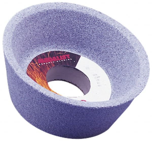 Grier Abrasives - 4 Inch Diameter x 1-1/4 Inch Hole x 1-1/2 Inch Thick, 60 Grit Tool and Cutter Grinding Wheel - Exact Tooling
