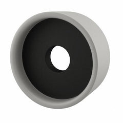 Grier Abrasives - 5" Diam, 1-1/4" Hole Size, 1-1/2" Overall Thickness, 46 Grit, Type 6 Tool & Cutter Grinding Wheel - Coarse Grade, Aluminum Oxide, K Hardness, Vitrified Bond, 4,966 RPM - Exact Tooling