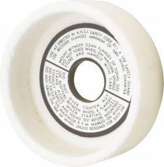 Grier Abrasives - 5" Diam, 1-1/4" Hole Size, 1-1/2" Overall Thickness, 60 Grit, Type 6 Tool & Cutter Grinding Wheel - Medium Grade, Aluminum Oxide, K Hardness, Vitrified Bond, 4,966 RPM - Exact Tooling