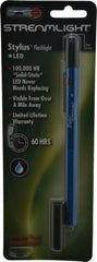 Streamlight - White LED Bulb, Mini Flashlight - Blue Aluminum Body, 3 AAAA Alkaline Batteries Included - Exact Tooling