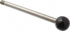 Gibraltar - 1/2-13 Stem, 1.38" Knob Diam, 1/2" Shaft Diam, Type A Gear Lever Arm with Ball Knob - 0.63" Thread Length, 7.58" Handle Length, Stainless Steel Shaft, Phenolic Knob - Exact Tooling