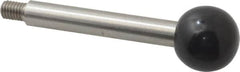 Gibraltar - M6x1 Stem, 0.78" Knob Diam, 0.32" Shaft Diam, Type A Gear Lever Arm with Ball Knob - 0.35" Thread Length, 2.7" Handle Length, Stainless Steel Shaft, Phenolic Knob - Exact Tooling