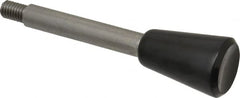 Gibraltar - 3/8-16 Stem, 1.18" Knob Diam, 3/8" Shaft Diam, Type C Gear Lever with Taper End - 0.59" Thread Length, 4.37" Handle Length, Stainless Steel Shaft, Phenolic Knob - Exact Tooling