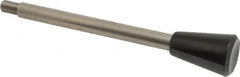 Gibraltar - M8x1.25 Stem, 0.98" Knob Diam, 0.39" Shaft Diam, Type C Gear Lever with Taper End - 0.51" Thread Length, 5.43" Handle Length, Stainless Steel Shaft, Phenolic Knob - Exact Tooling