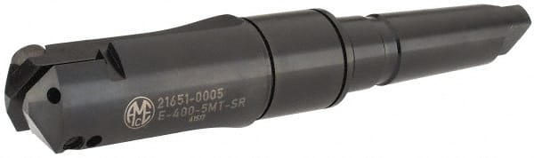 Allied Machine and Engineering - Series E, 2-1/2 to 3-3/8" Diam, 5MT Taper Shank, Straight Flute Spade Drill - 5" Max Depth, 8-5/8" Body Length, 13-7/16" OAL, Short Length, Through Coolant - Exact Tooling