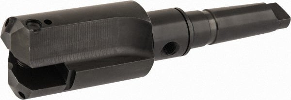 Allied Machine and Engineering - Series G, 3-1/2 to 4-1/2" Diam, 5MT Taper Shank, Straight Flute Spade Drill - 6" Max Depth, 10" Body Length, 14-7/16" OAL, Short Length, Through Coolant - Exact Tooling