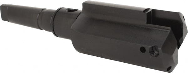 Allied Machine and Engineering - Series H, 4 to 8-1/2" Diam, 5MT Taper Shank, Straight Flute Spade Drill - 7" Max Depth, 11-1/8" Body Length, 15-7/16" OAL, Short Length, Through Coolant - Exact Tooling