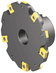 Kennametal - Shell Mount Connection, 5/16" Cutting Width, 0.942" Depth of Cut, 4" Cutter Diam, 1" Hole Diam, 10 Tooth Indexable Slotting Cutter - 90° LN Toolholder, LNE 1245... Insert - Exact Tooling