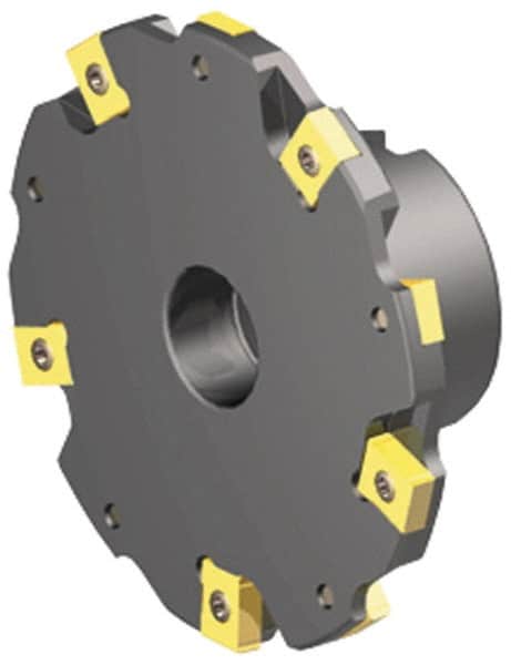Kennametal - Shell Mount Connection, 1/2" Cutting Width, 0.942" Depth of Cut, 4" Cutter Diam, 1" Hole Diam, 9 Tooth Indexable Slotting Cutter - 90° LN Toolholder, LNE 1255... Insert - Exact Tooling