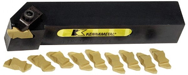 Kennametal - NS, Right Hand, 0.21" Max Depth of Cut, 4.95mm Max Groove Width, Indexable Grooving Tool Holder - N.3R Insert Compatibility, 1" Shank Height, 1" Shank Width, 6" OAL - Exact Tooling