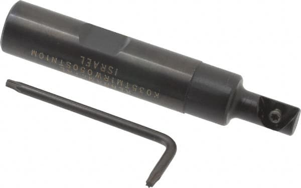 Kennametal - 0.354" Cut Diam, 0.47" Max Depth of Cut, 1/2" Shank Diam, Internal/External Indexable Thread Mill - Insert Style STN 10, 0.41" Insert Size, 1 Insert, Toolholder Style K035, 2.72" OAL - Exact Tooling