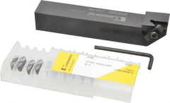 Kennametal - Right Hand Cut, 1" Shank Width x 1" Shank Height Indexable Threading Toolholder - 6" OAL, N.3R Insert Compatibility, NSR163D Toolholder, Series Top Notch - Exact Tooling