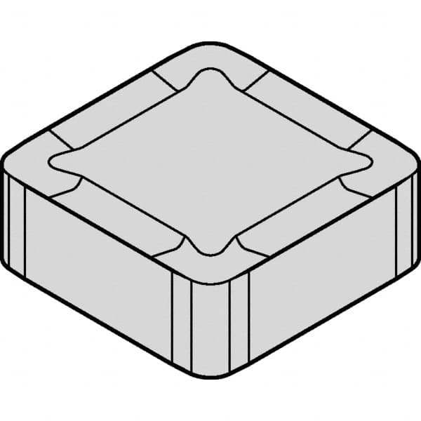 Kennametal - SNPF433 SNGP Grade KCK15 Carbide Turning Insert - TiCN/Al2O3 Finish, 90° Square, 1/2" Inscr Circle, 3/16" Thick, 3/64" Corner Radius - Exact Tooling