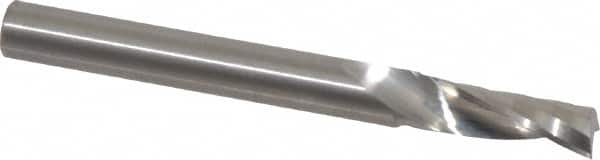Onsrud - 1/4" Cutting Diam x 3/4" Length of Cut, 1 Flute, Upcut Spiral Router Bit - Uncoated, Right Hand Cut, Solid Carbide, 2-1/2" OAL x 1/4" Shank Diam, Single Edge, 21° Helix Angle - Exact Tooling