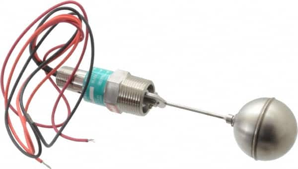 Gems Sensors - 1" Thread, 900 Max psi, 300°F Max, Liquid Level Side Mounted Float Switches - 0.9 Float SG, Stainless Steel Stem, Side Mounting Switch for Broad Range of Chemicals, N.O./N.C. Switch Logic - Exact Tooling