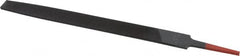 Simonds File - 10" Long, Smooth Cut, Flat American-Pattern File - Double Cut, 1/4" Overall Thickness, Tang - Exact Tooling