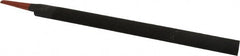 Simonds File - 12" Long, Bastard Cut, Half Round American-Pattern File - Double Cut, 0.3438" Overall Thickness, Tang - Exact Tooling