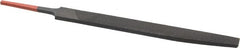 Simonds File - 6" Long, Bastard Cut, Knife American-Pattern File - Double Cut, 5/32" Overall Thickness, Tang - Exact Tooling