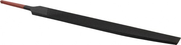 Simonds File - 8" Long, Bastard Cut, Knife American-Pattern File - Double Cut, 3/16" Overall Thickness, Tang - Exact Tooling