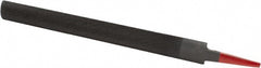 Simonds File - 10" Long, Half Round American-Pattern File - Single, Double Cut, 9/32" Overall Thickness, Tang - Exact Tooling