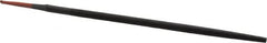 Simonds File - 10" Long, Bastard Cut, Round American-Pattern File - Double Cut, 3/8" Overall Thickness, Tang - Exact Tooling