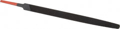 Simonds File - 8" Long, Bastard Cut, Triangle American-Pattern File - Double Cut, 5/8" Overall Thickness, Tang - Exact Tooling