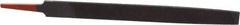Simonds File - 8" Long, Smooth Cut, Mill American-Pattern File - Single Cut, 9/64" Overall Thickness, Tang - Exact Tooling