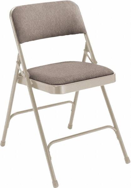 NPS - 18-3/4" Wide x 20-1/4" Deep x 29-1/2" High, Fabric Folding Chair with Fabric Padded Seat - Greystone - Exact Tooling