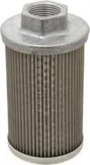 Flow Ezy Filters - 60 Mesh, 38 LPM, 10 GPM, 3.3" Diam, Female Suction Strainer without Bypass - 1 Port NPT, 5.8" Long - Exact Tooling