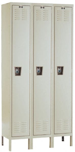 Hallowell - 3 Door, 1 Tier, Ready-Built Wardrobe & Box Lockers - Exact Tooling