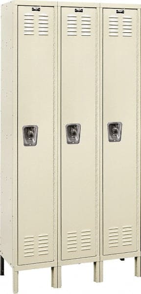 Hallowell - 3 Door, 1 Tier, Ready-Built Wardrobe & Box Lockers - Exact Tooling