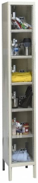 Hallowell - 6 Door, 6 Tier, Safety-View Plus Box Lockers - Exact Tooling