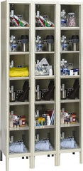 Hallowell - 18 Door, 6 Tier, Safety-View Plus Box Lockers - Exact Tooling