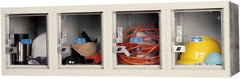 Hallowell - 4 Door, 4 Horizontal Tier, Safety-View Plus Box Lockers - Exact Tooling