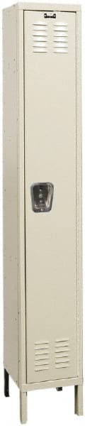 Hallowell - 1 Door, 1 Tier, Galvanite Corrosion Resistant Wardrobe & Box Lockers - Exact Tooling