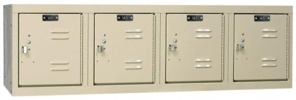 Hallowell - 4 Door, 4 Horizontal Tier, Premium Box Lockers - Exact Tooling