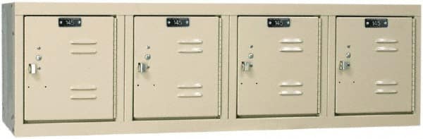 Hallowell - 4 Door, 4 Horizontal Tier, Premium Box Lockers - Exact Tooling