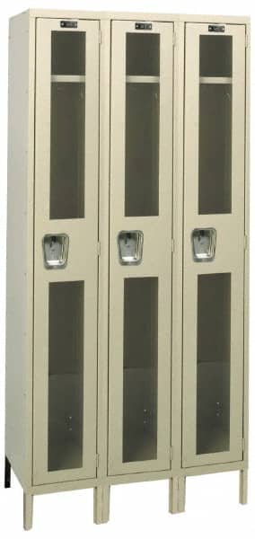 Hallowell - 3 Door, 1 Tier, Safety-View Wardrobe Lockers - Exact Tooling